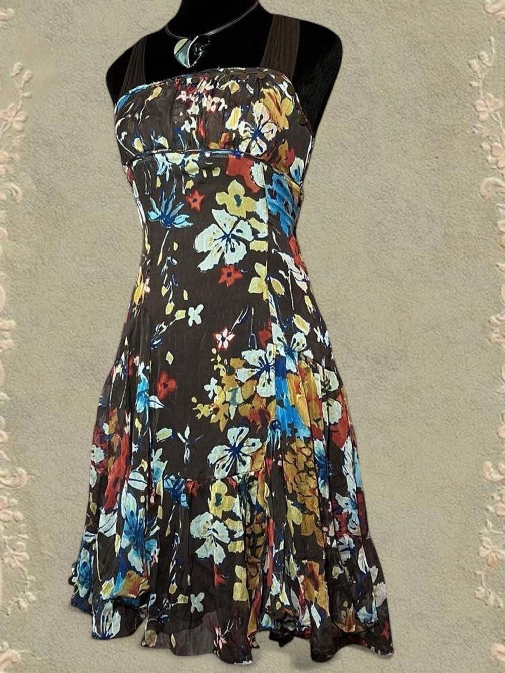 Liu Jo silk halter baby doll / milkmaid dress